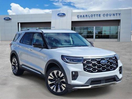 Space White Metallic 2026 Ford Explorer Platinum