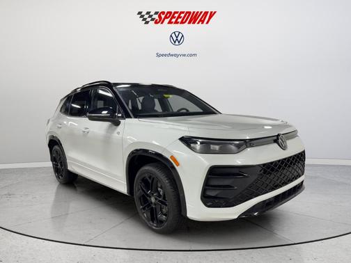 Opal White W/Deep Black Roof 2026 Volkswagen Tiguan 2.0T SE R-Line Black