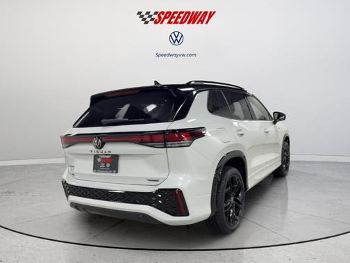 Opal White W/Deep Black Roof 2026 Volkswagen Tiguan 2.0T SE R-Line Black