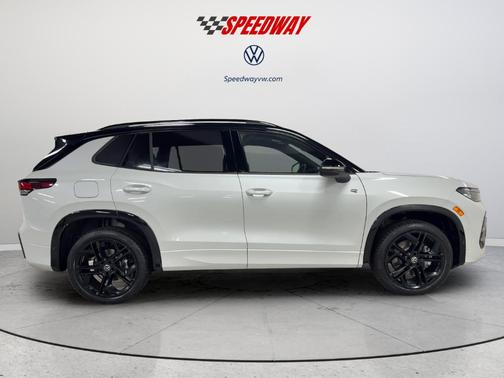 Opal White W/Deep Black Roof 2026 Volkswagen Tiguan 2.0T SE R-Line Black