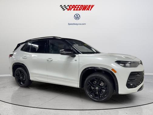 Opal White W/Deep Black Roof 2026 Volkswagen Tiguan 2.0T SE R-Line Black