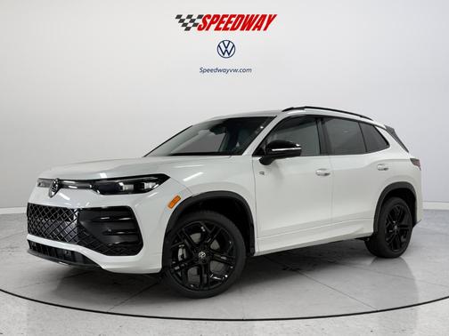 Opal White Pearl Effect 2025 Volkswagen Tiguan 2.0T SE R-Line Black