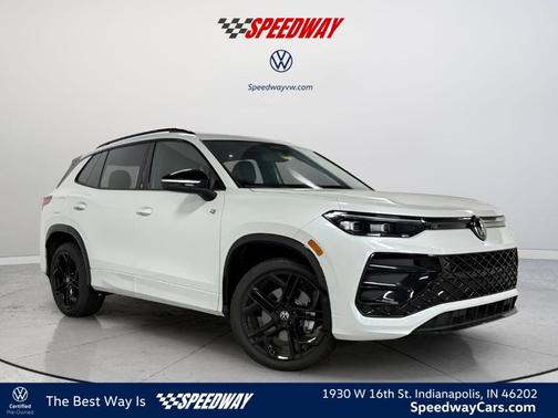 Opal White Pearl Effect 2025 Volkswagen Tiguan 2.0T SE R-Line Black