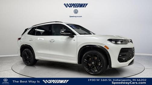 Opal White Pearl Effect 2025 Volkswagen Tiguan 2.0T SE R-Line Black
