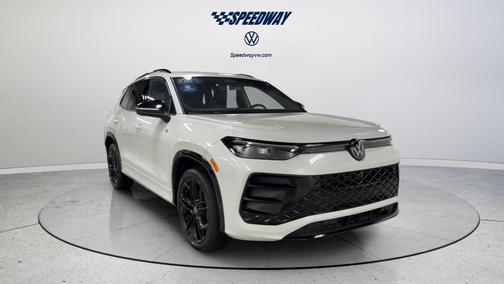 Opal White Pearl Effect 2025 Volkswagen Tiguan 2.0T SE R-Line Black