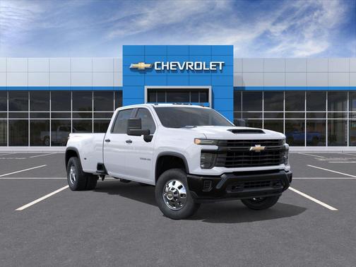 Summit White 2026 Chevrolet Silverado 3500 Crew Cab, Long Bed, WT Dual Rear Wheel, RWD