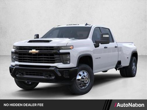 Summit White 2026 Chevrolet Silverado 3500 Crew Cab, Long Bed, WT Dual Rear Wheel, RWD