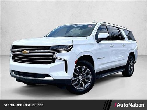 Summit White 2021 Chevrolet Suburban LT