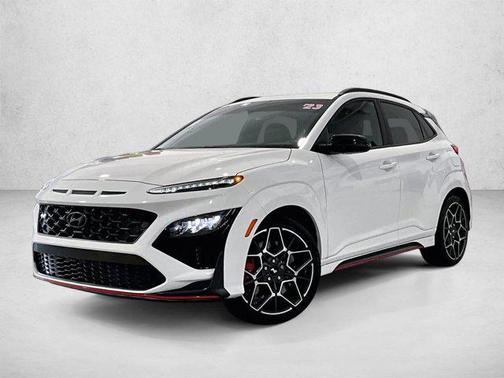 Lunar White 2023 Hyundai Kona N FWD
