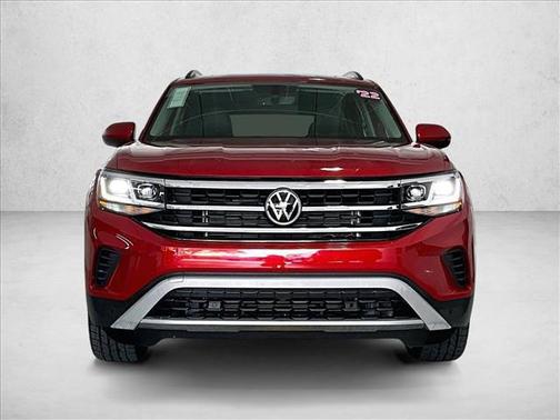 Red 2022 Volkswagen Atlas 3.6L SE w/Technology