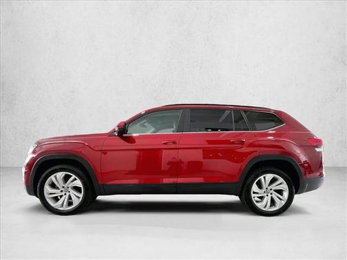 Red 2022 Volkswagen Atlas 3.6L SE w/Technology