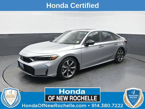 Solar Silver Metallic 2025 Honda Civic Hybrid Sport