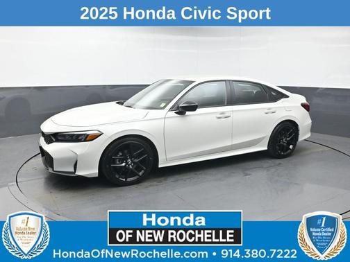 Platinum White Pearl 2025 Honda Civic Sport