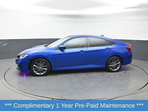 Aegean Blue Metallic 2020 Honda Civic EX-L