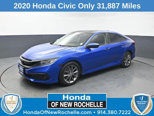 Aegean Blue Metallic 2020 Honda Civic EX-L