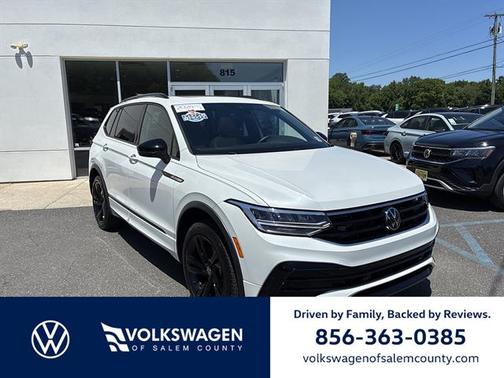 Opal White Pearl Effect 2024 Volkswagen Tiguan 2.0T SE R-Line Black