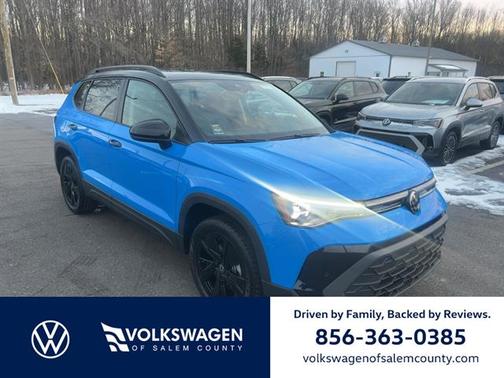 Cornflower Blue W/Black Roof 2025 Volkswagen Taos 1.5T SE Black