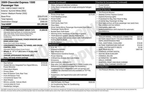 2009 Chevrolet Express 1500 LT Wagon