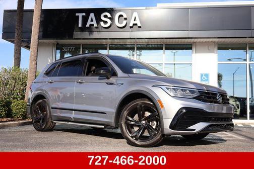 Silver Metallic 2023 Volkswagen Tiguan 2.0T SE R-Line Black