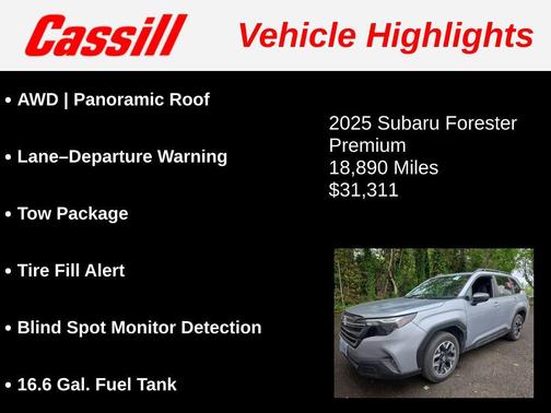 Ice Silver Metallic 2025 Subaru Forester Premium