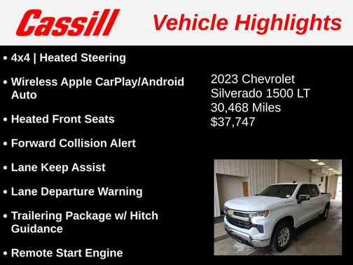 Summit White 2023 Chevrolet Silverado 1500 LT
