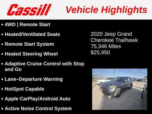 Granite Crystal Metallic Clearcoat 2020 Jeep Grand Cherokee Trailhawk