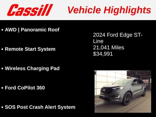 Carbonized Gray Metallic 2024 Ford Edge ST Line