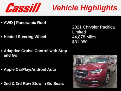 Velvet Red Pearlcoat 2021 Chrysler Pacifica Limited