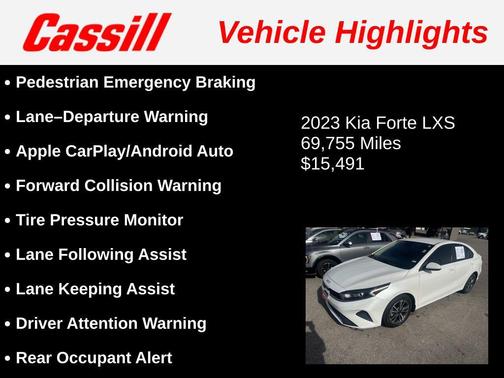 Snow White Pearl 2023 Kia Forte LXS