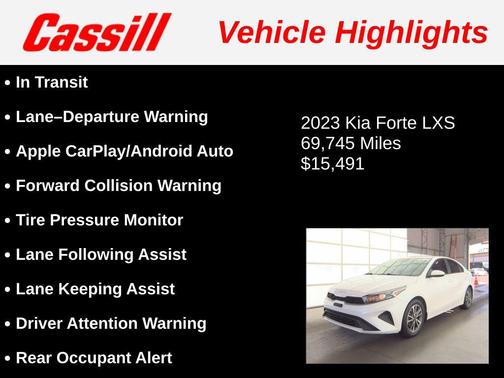 Snow White Pearl 2023 Kia Forte LXS