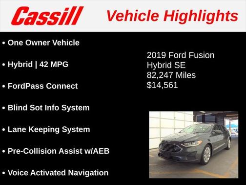 2019 Ford Fusion Hybrid SE