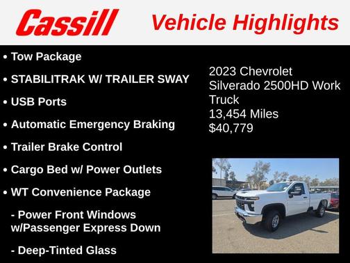 Summit White 2023 Chevrolet Silverado 2500 WT