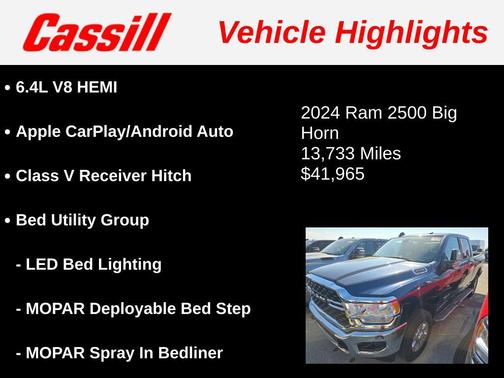 2024 RAM 2500 Big Horn Crew Cab 4x4 6'4' Box