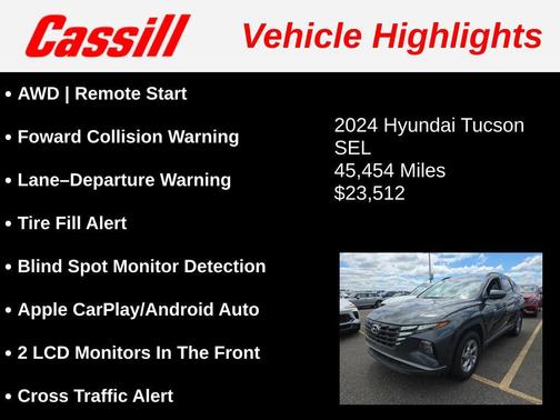 Dark Gray Metallic 2024 Hyundai TUCSON SEL