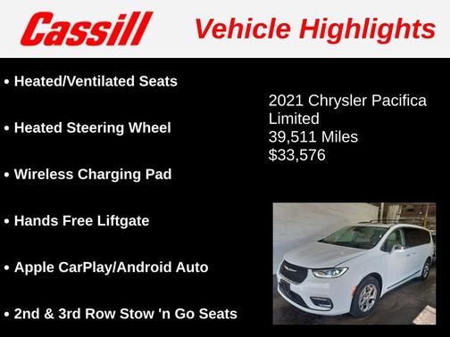 Bright White Clearcoat 2021 Chrysler Pacifica Limited