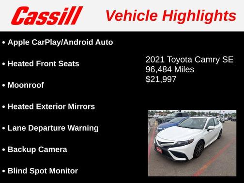 Super White 2021 Toyota Camry SE