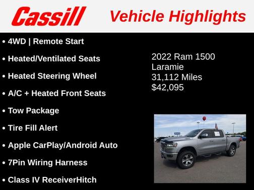 Billet Silver Metallic Clearcoat 2022 RAM 1500 Laramie
