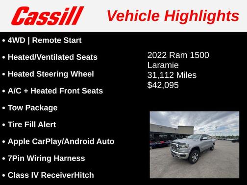 Billet Silver Metallic Clearcoat 2022 RAM 1500 Laramie