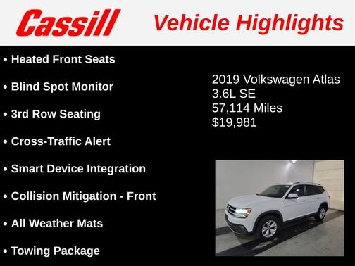 2019 Volkswagen Atlas 3.6L SE