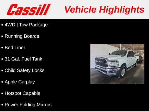 Bright White Clearcoat 2024 RAM 2500 Big Horn Crew Cab 4x4 6'4' Box