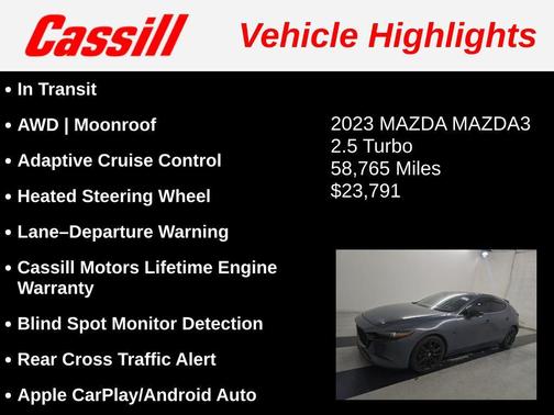 Polymetal Gray Metallic 2023 Mazda Mazda3 2.5 Turbo AWD