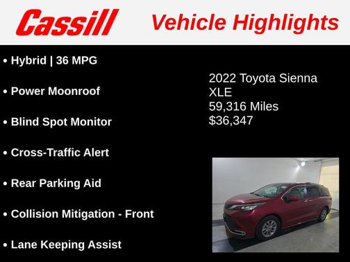 2022 Toyota Sienna XLE 7 Passenger