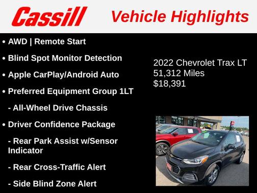 Mosaic Black Metallic 2022 Chevrolet Trax LT
