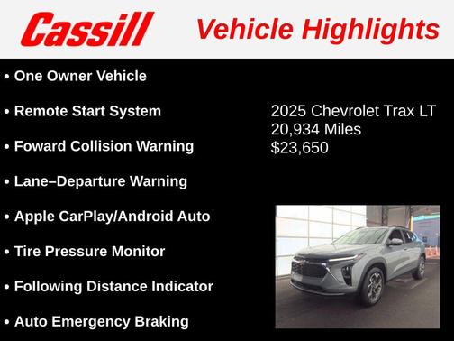 Sterling Gray Metallic 2025 Chevrolet Trax LT