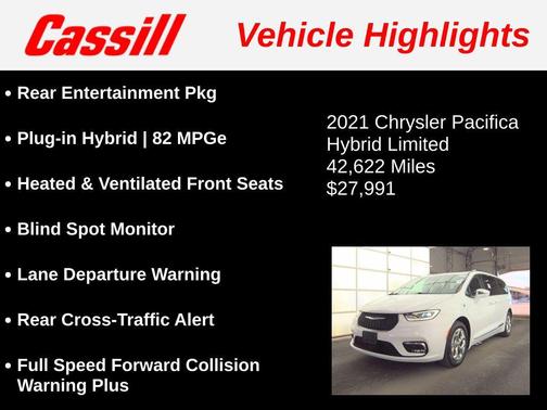 Bright White Clearcoat 2021 Chrysler Pacifica Hybrid Limited