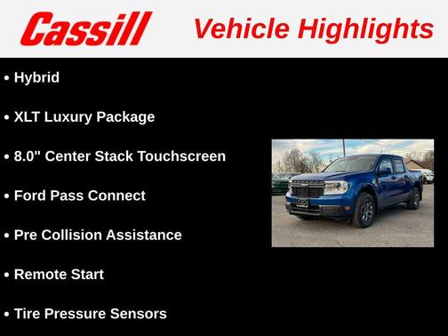 Blue Metallic 2023 Ford Maverick XLT