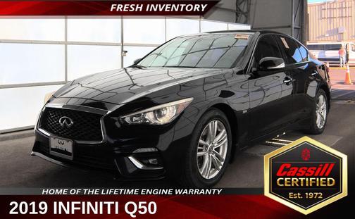 Black Obsidian 2019 INFINITI Q50 3.0t LUXE