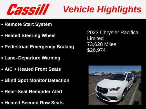 Bright White Clearcoat 2023 Chrysler Pacifica Limited