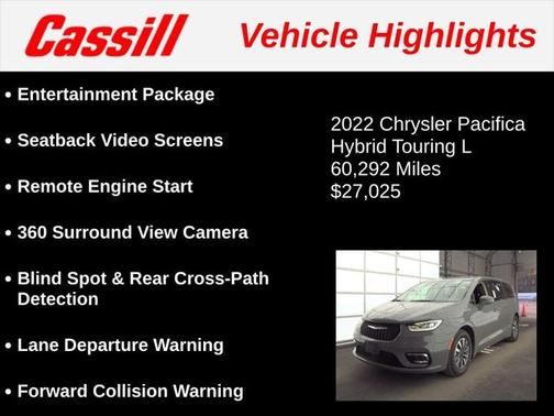 2022 Chrysler Pacifica Hybrid Touring L
