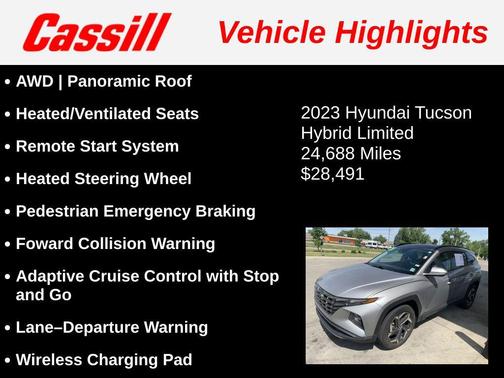 Shimmering Silver 2023 Hyundai TUCSON Hybrid Limited